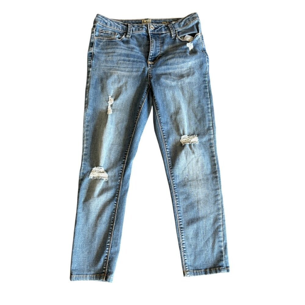 True Craft Women's Blue Distressed Skinny Jeans - Picture 1 of 7